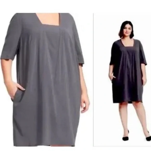 🤩Universal Standard Dress in Large! NWOT U.S. Size 22-24. Great Deep WineColor. - Picture 3 of 10